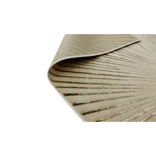 Dywan beżowy z brązem paski