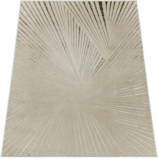 Dywan beżowy z srebrem i...