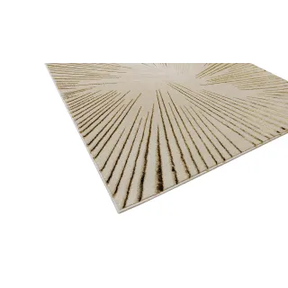 Dywan beżowy ze złotem paski