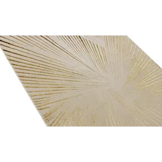 Dywan beżowy ze złotem paski