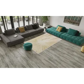 Dywan beżowy ze złotem paski