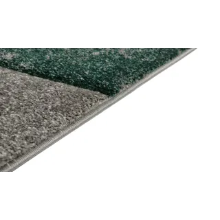 Dywan geometryczny szary beżowy i zielony