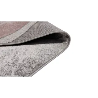 Dywan geometryczny szary i różowy