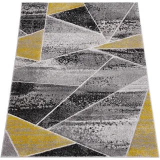 Dywan geometryczny szary i...