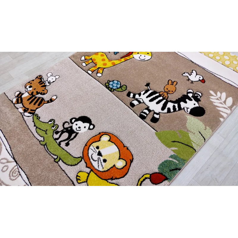 Dywan beżowy zoo atest