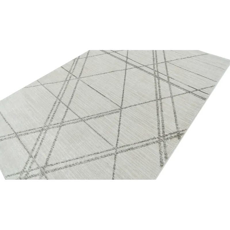 Dywan geometryczny kremowy kreski