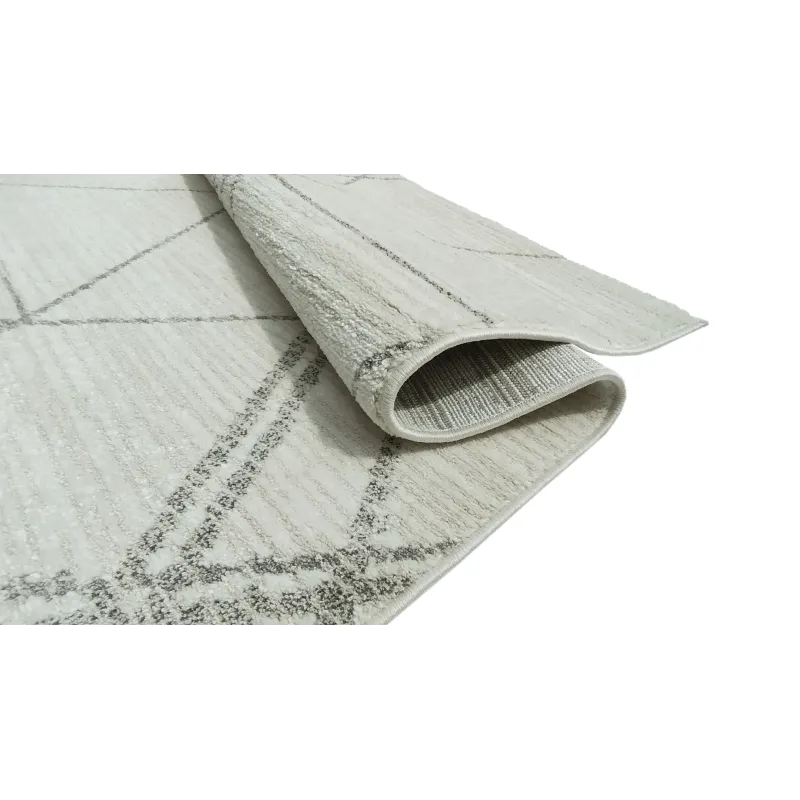 Dywan geometryczny kremowy kreski