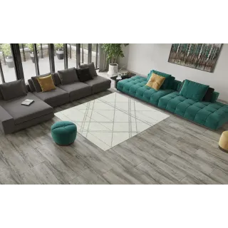 Dywan geometryczny kremowy kreski