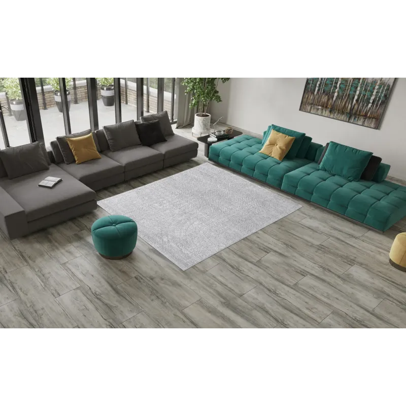 Dywan geometryczny szary kreski