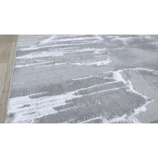 Dywan nowoczesny szary ze srebrem