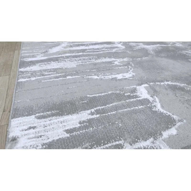 Dywan nowoczesny szary ze srebrem