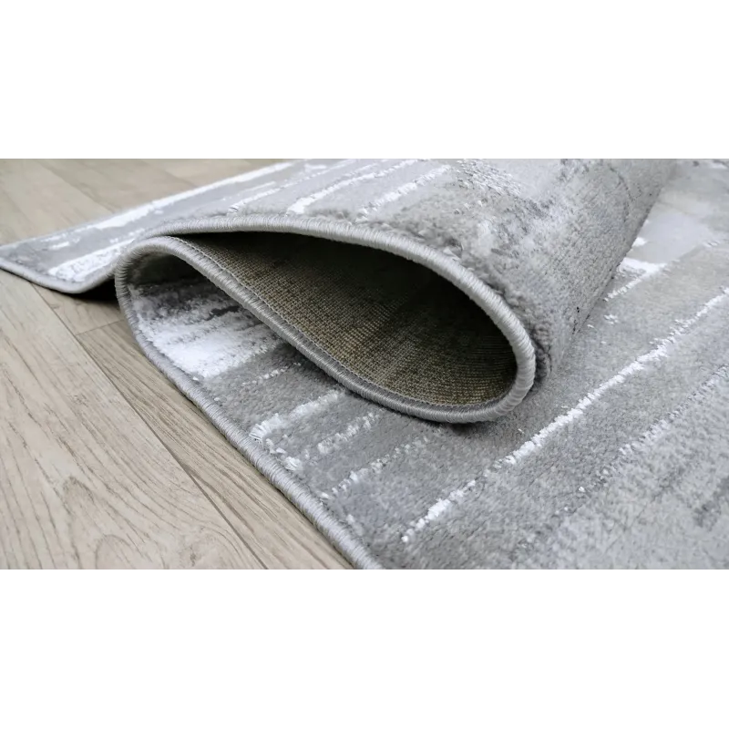 Dywan nowoczesny szary ze srebrem