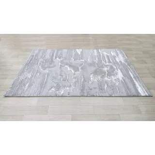 Dywan nowoczesny szary ze srebrem