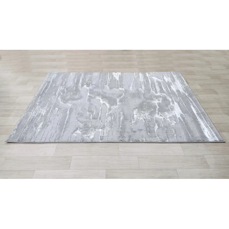 Dywan nowoczesny szary ze srebrem