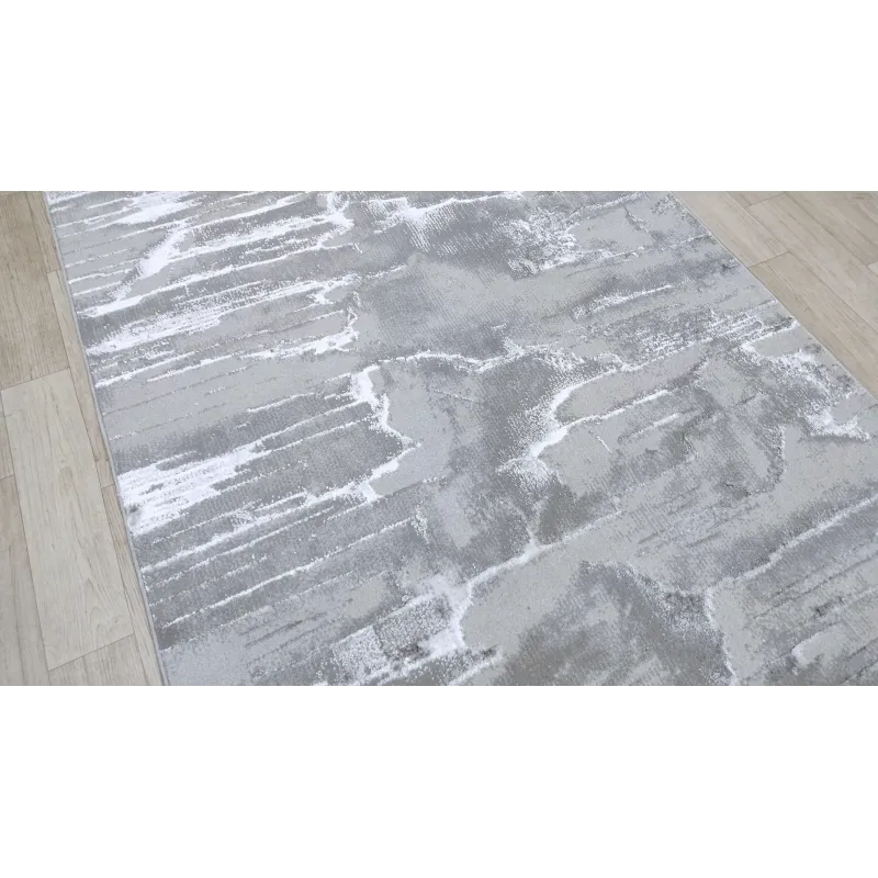 Dywan nowoczesny szary ze srebrem