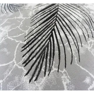 Dywan nowoczesny szary krem liście