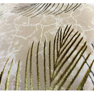 Dywan nowoczesny beżowy krem liście