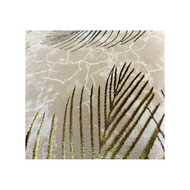 Dywan nowoczesny beżowy krem liście