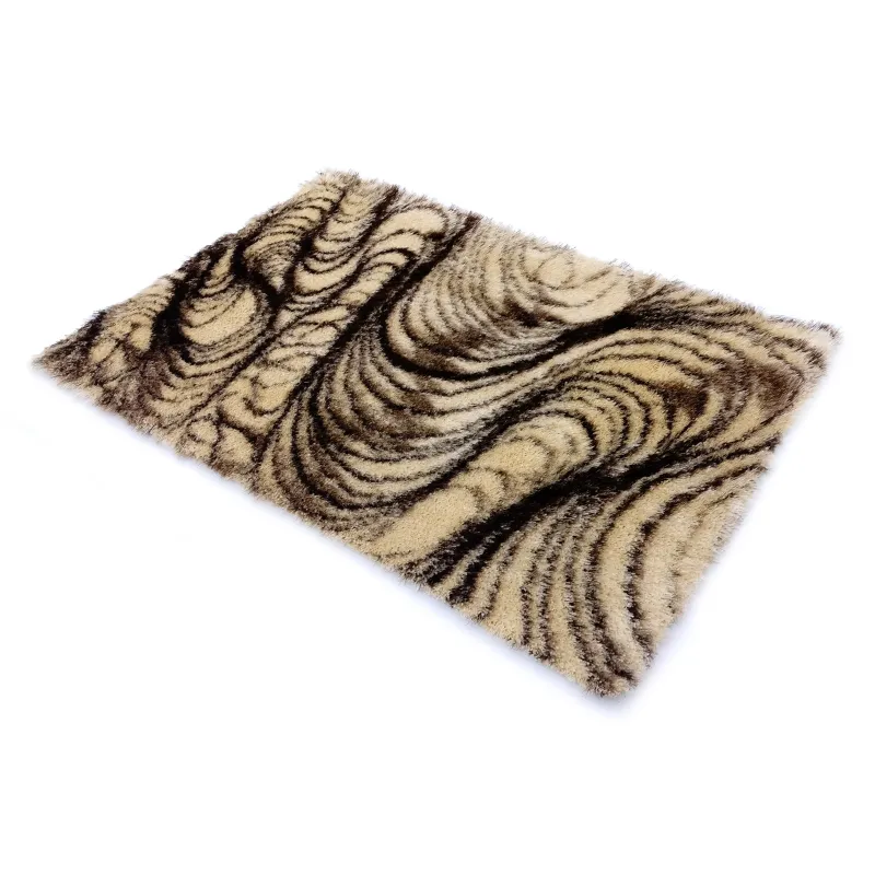 Dywan shaggy beż+brąz