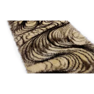 Dywan shaggy beż+brąz