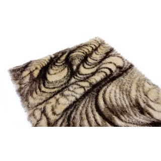 Dywan shaggy beż+brąz