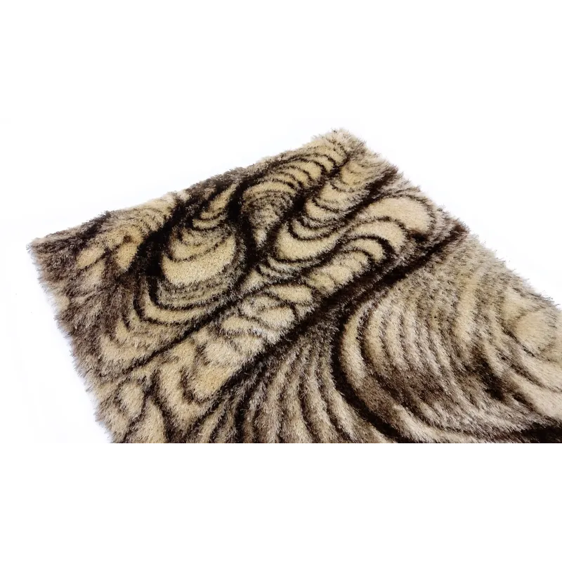 Dywan shaggy beż+brąz