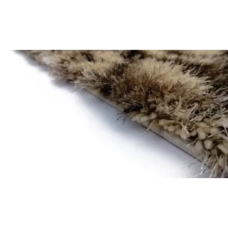 Dywan shaggy beż+brąz