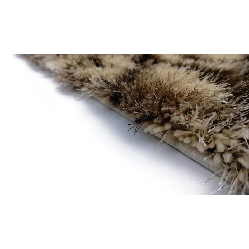 Dywan shaggy beż+brąz