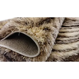 Dywan shaggy beż+brąz