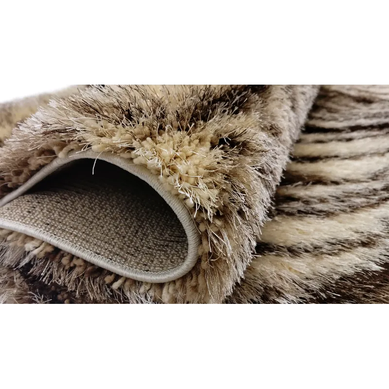 Dywan shaggy beż+brąz