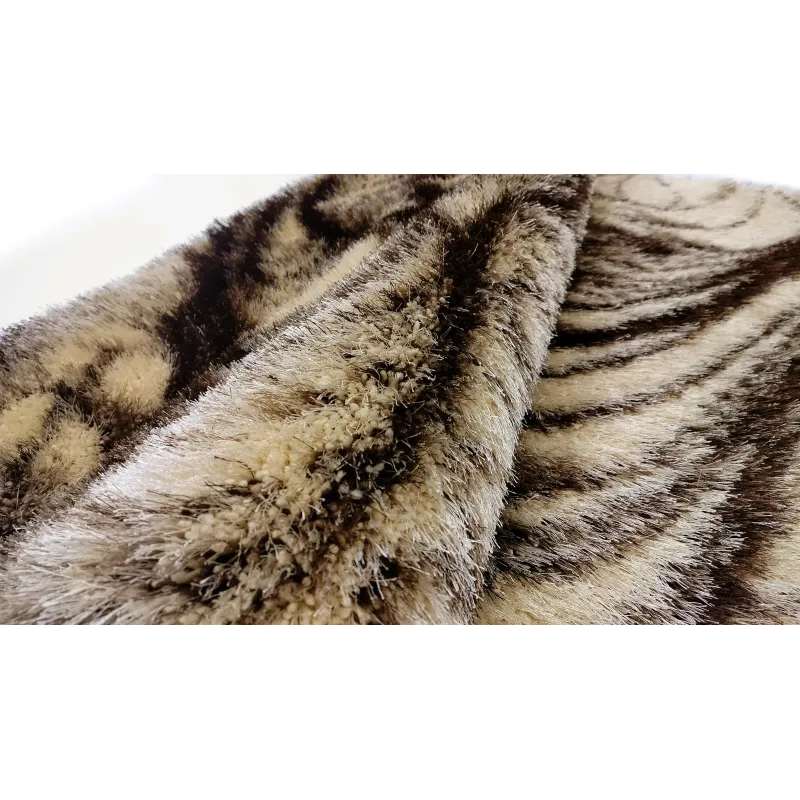 Dywan shaggy beż+brąz