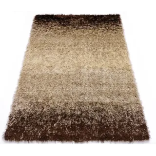 Dywan shaggy beż+brąz fade