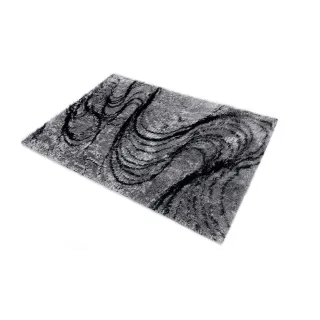 Dywan shaggy szary+czarny