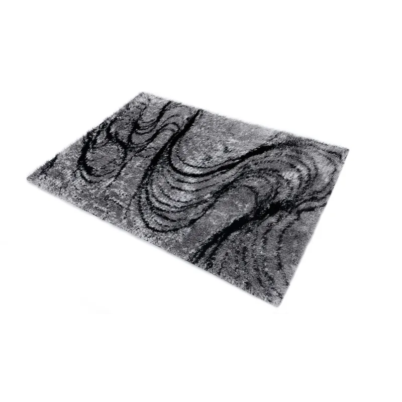 Dywan shaggy szary+czarny