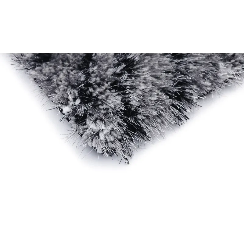 Dywan shaggy szary+czarny
