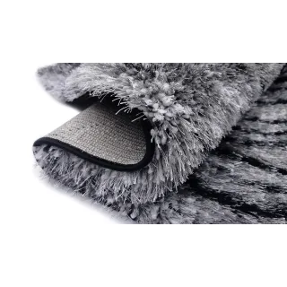 Dywan shaggy szary+czarny