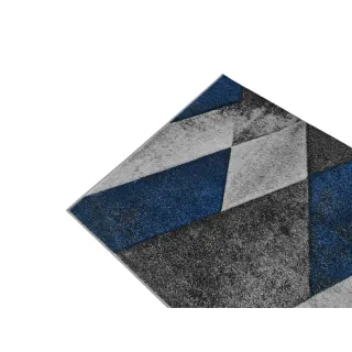 Dywan geometryczny szary + granat