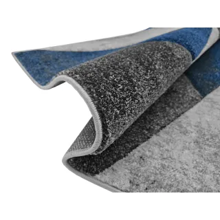 Dywan geometryczny szary + granat