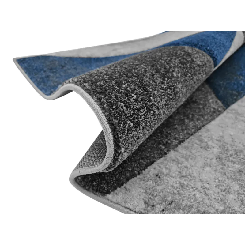 Dywan geometryczny szary + granat