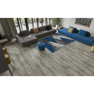 Dywan geometryczny szary + granat