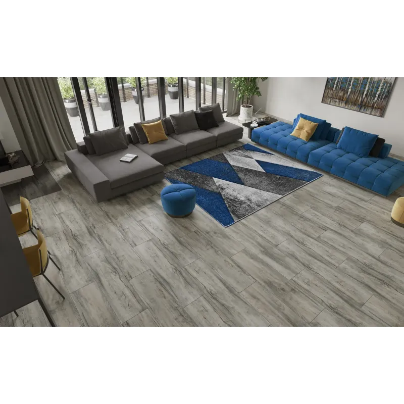 Dywan geometryczny szary + granat