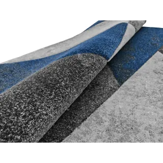 Dywan geometryczny szary + granat