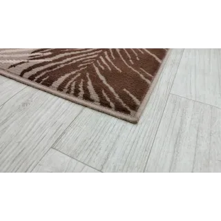 Beżowy budżetowy dywan liście