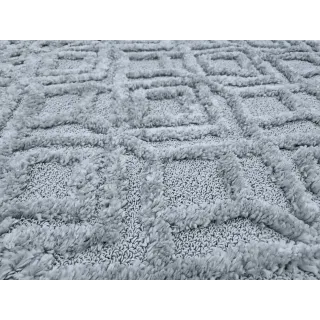 Dywan boho szary z frędzlami