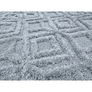 Dywan boho szary z frędzlami