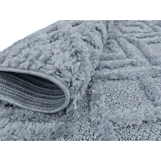 Dywan boho szary z frędzlami