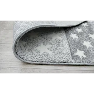 Dywan gwiazdki szary + różowy