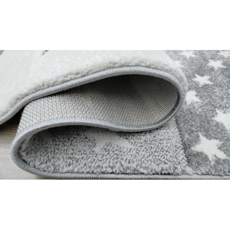 Dywan gwiazdki szary + różowy