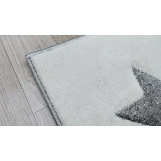 Dywan gwiazdki szary + różowy