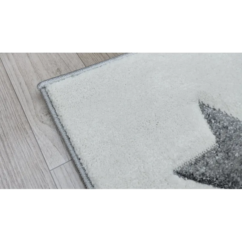 Dywan gwiazdki szary + różowy